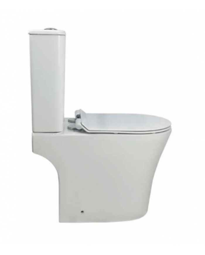 Σετ Λεκάνη Siamp Icon 3100 Rim-Off  Χ.Π Soft closing slim Κάλυμμα & Καζανάκι με διπλό μηχανισμό Πισωστόμια
