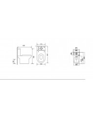 Σετ Λεκάνη Siamp Icon 3100 Rim-Off  Χ.Π Soft closing slim Κάλυμμα & Καζανάκι με διπλό μηχανισμό Πισωστόμια
