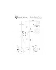 Adjustable Height Shower Column With Faucet Eurorama Eletta Chester Bronze Brushed Reclining Head & Telephone (168065-221)