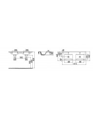Washbasin for Bathroom Furniture with 2 Creavit Slim 121cm Sinks (SU0121)