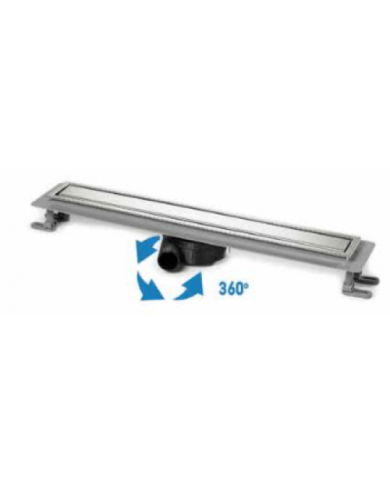 Floor Siphon Tema Shower Duct with Adjustable Height Inox Black Matt Body With Reversible Grill