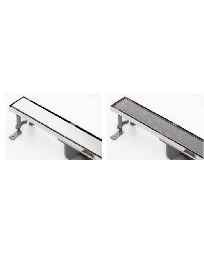 Floor Siphon Tema Shower Channel with Adjustable Height Inox Body With Reversible Grille