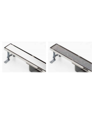 Floor Siphon Tema Shower Channel with Adjustable Height Inox Body With Reversible Grille