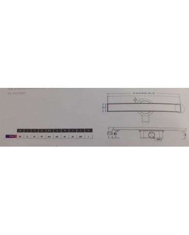 Floor Siphon Tema Shower Duct with Adjustable Height Inox Black Matt Body With Reversible Grill