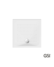 Porcelain Shower Square 90x90 h.4 (4394) antislip Φ90 GSI White