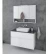 Έπιπλο Μπάνιου Drop Instinct 100 White Top Κρεμαστή Βάση επίπλου, Νιπτήρας, Καθρέφτης