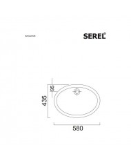Undermount Porcelain Sink Serel White 58x43.5 (0501-300)