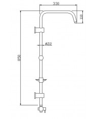 Extendable shower column Tema Roma Bianco Ex (53376)