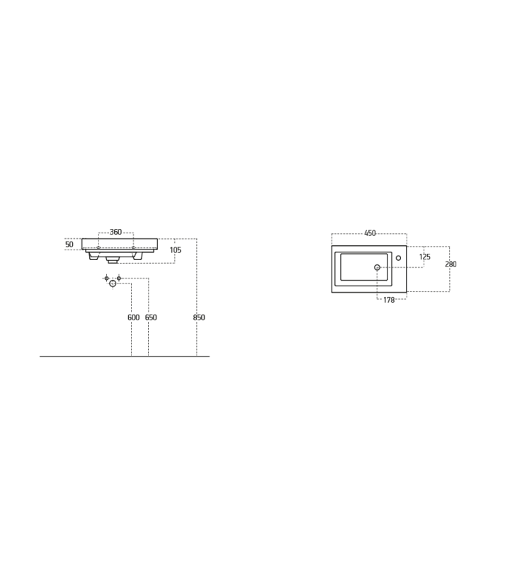 Έπιπλο Μπάνιου Drop STATUS 45 White