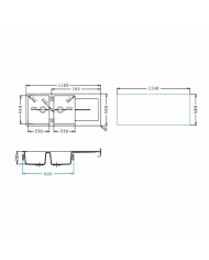 Νεροχύτης Pyramis Pyragranite Ένθετος Ithaka 2 B 1D (116x50)
