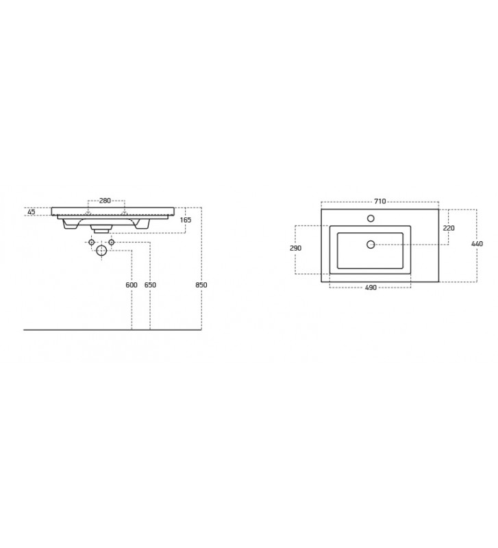 Έπιπλο Μπάνιου Drop STATUS 70 White