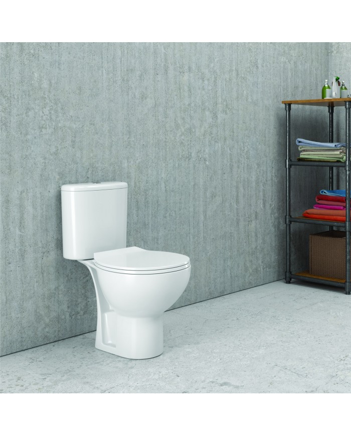 Σετ Λεκάνη Δαπέδου Χαμηλής Πίεσης Rimless Πισωστόμια & καζανάκι & Κάλυμμα Karag Venice TR 128R (5206836061122)