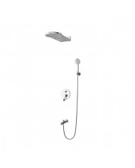 Built-in Bathroom Set Artemis Cascada CFT201 Chrome 3-Outlet Mixer, Bell, Telephone & Built-in Drain Karag