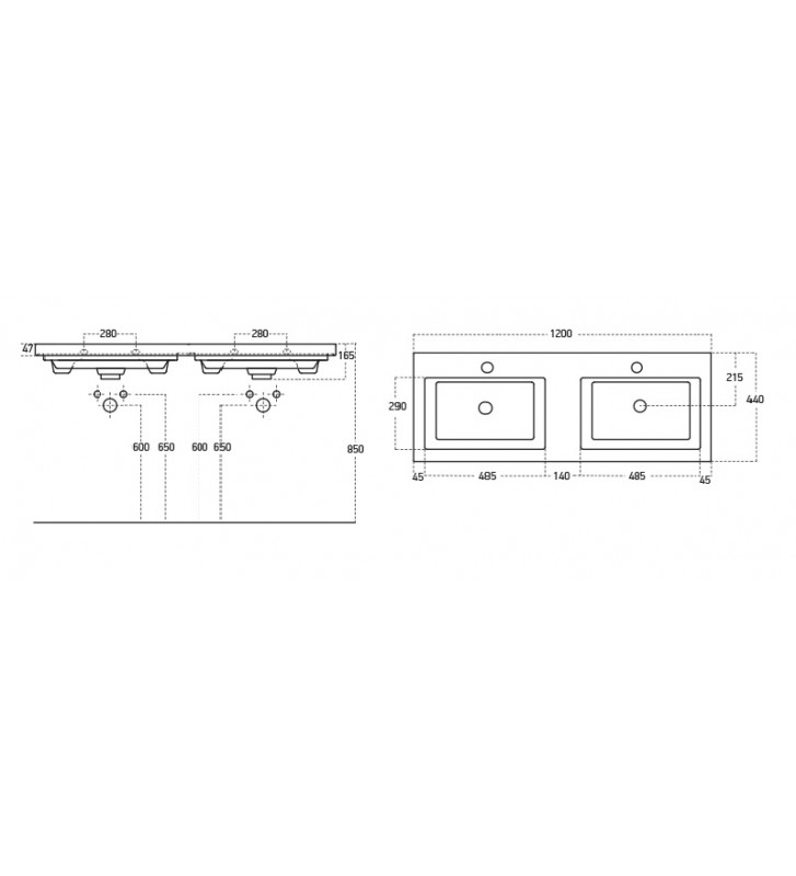 Έπιπλο Μπάνιου Drop STATUS 120 White