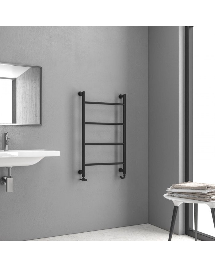 Bathroom Radiator (Heated Towel Rail) Karag Design 6 900 Black Matt (9.3x56x90cm)