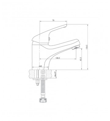 Giove washbasin faucet (automatic valve) GV075CR