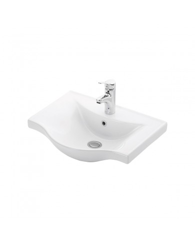 Νιπτήρας Μπάνιου Πορσελάνης Κρεμαστός Basic  7055 Karag 55x45x17,5cm