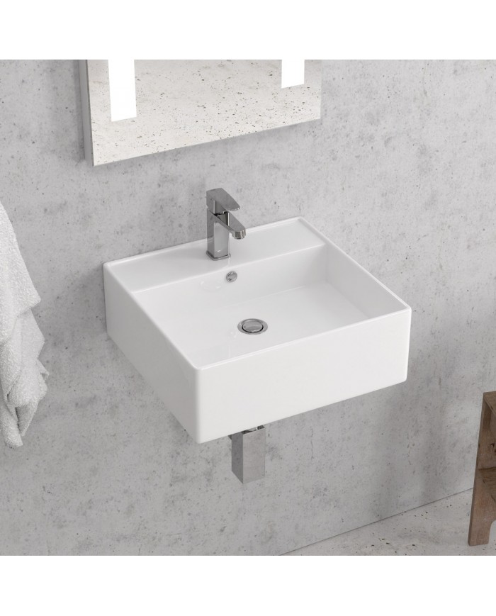 Porcelain Bathroom Sink Wall-Mounted LT 2005 Karag 46.5x46.5x16cm