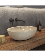 Natural Stone Countertop Washbasin Leonor Cream Sop Karag 45x35x15cm