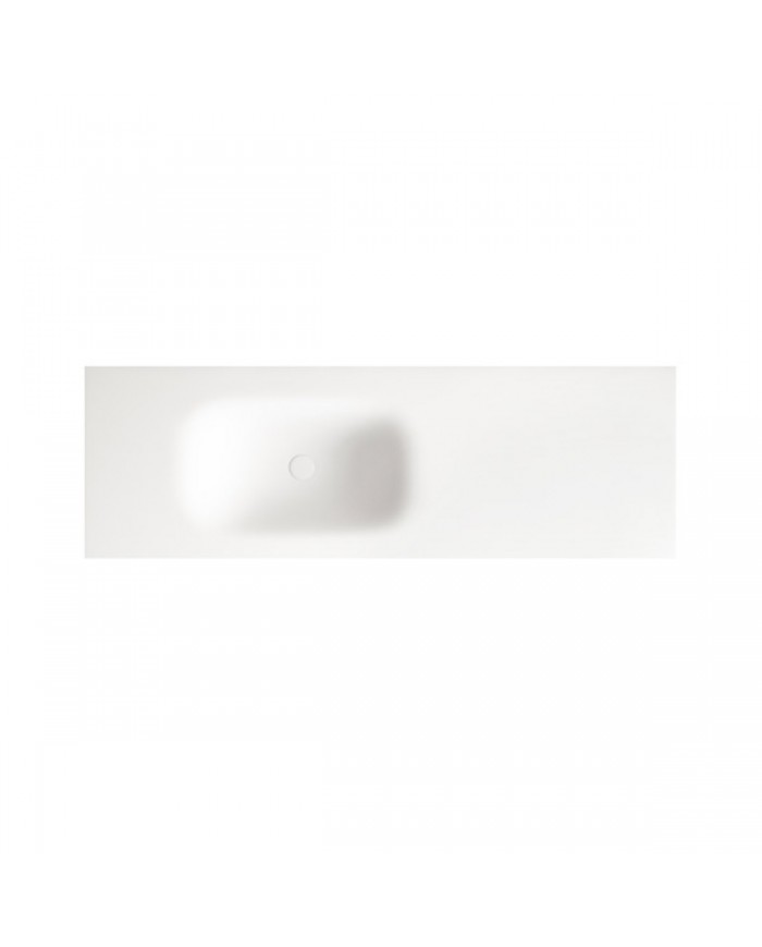 Νιπτήρας για Έπιπλο Μπάνιου Solid Surface (τύπου Corian) Λευκός Ματ Space 135 Karag 135x46x16cm