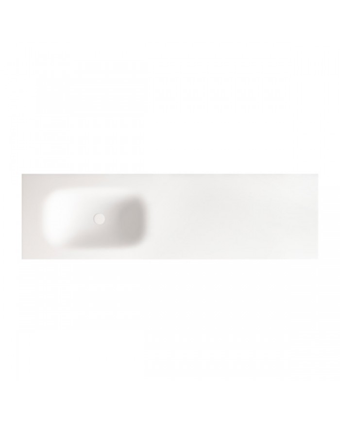 Νιπτήρας για Έπιπλο Μπάνιου Solid Surface (τύπου Corian) Λευκός Ματ Space 155 Karag 155x46x16cm