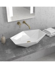 Porcelain Bathroom Sink Countertop LT 1138 Karag 57x37.5x12.5cm