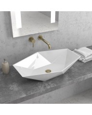 Porcelain Bathroom Sink Countertop LT 1139 Karag 64x41.5x12.5cm
