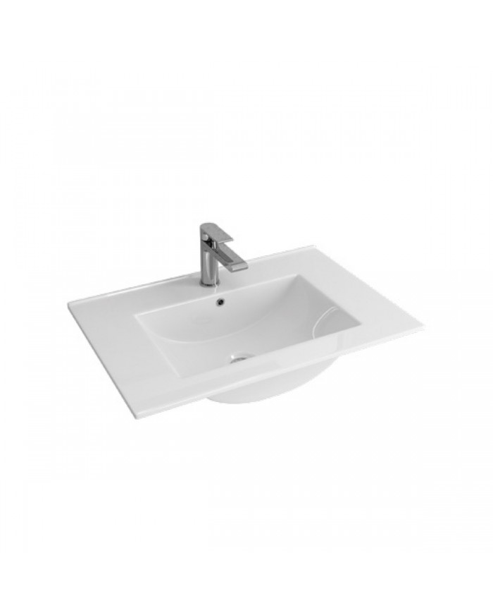 Νιπτήρας Πορσελάνης για Έπιπλο Μπάνιου Λευκός LT 7506 75 Karag 76x46x17cm