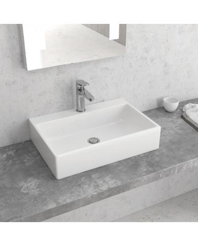 Νιπτήρας Μπάνιου Πορσελάνης Eπικαθήμενος LT 2082 Karag 51,5x36x12cm