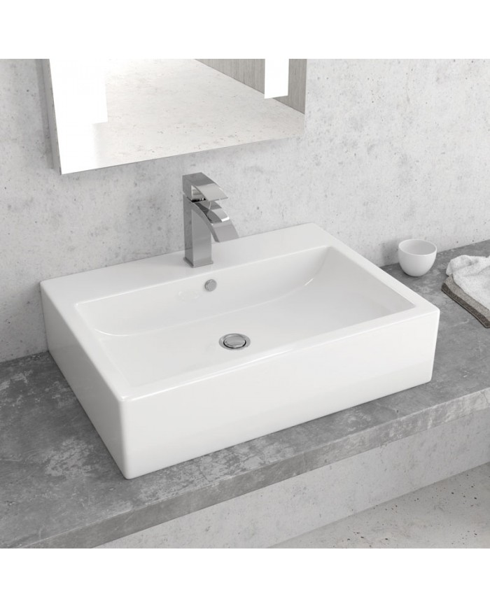 Νιπτήρας Μπάνιου Πορσελάνης Eπικαθήμενος  LT 2001 Karag 61x44x14,5cm