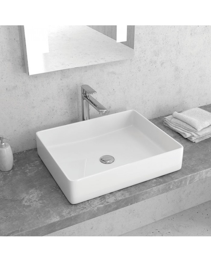 Νιπτήρας Μπάνιου Πορσελάνης Eπικαθήμενος LT 2178 Karag 51x40,5x11cm