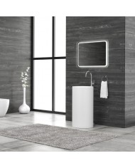 Νιπτήρας επιδαπέδιος MILOS 45D White Matt KARAG Ø44x82cm