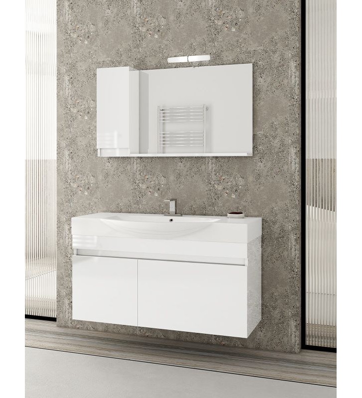 Bathroom Furniture Drop Senso 105 Hanging Furniture Stand, Washbasin, Mirror