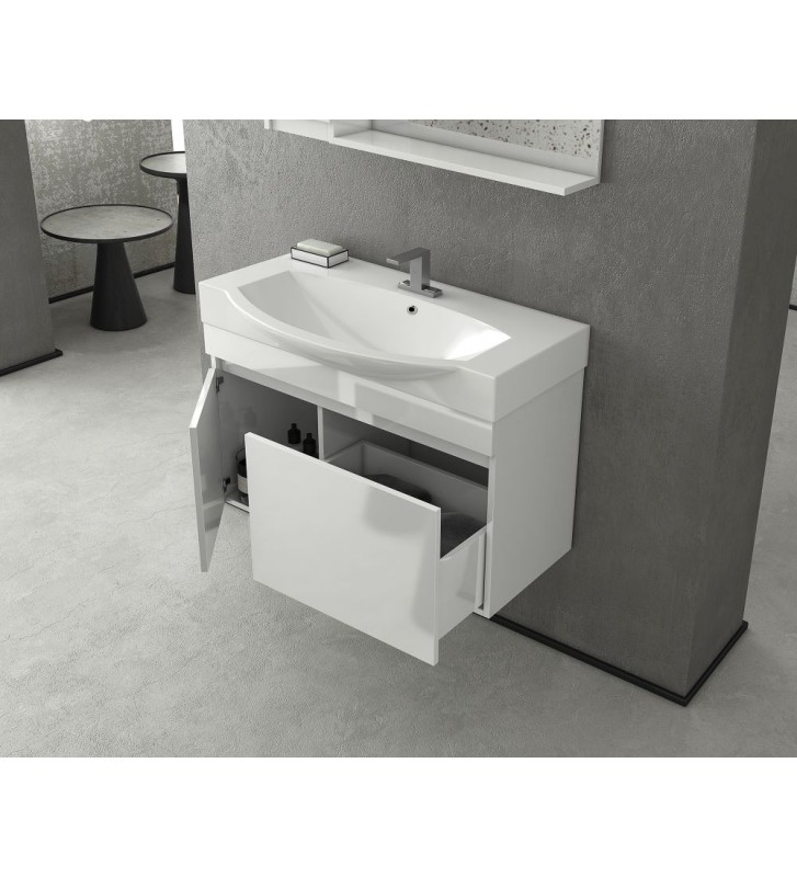 Bathroom Furniture Drop Senso 105 Hanging Furniture Stand, Washbasin, Mirror