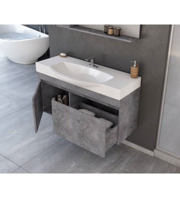 Bathroom Furniture Drop Senso 105 Hanging Furniture Stand, Washbasin, Mirror