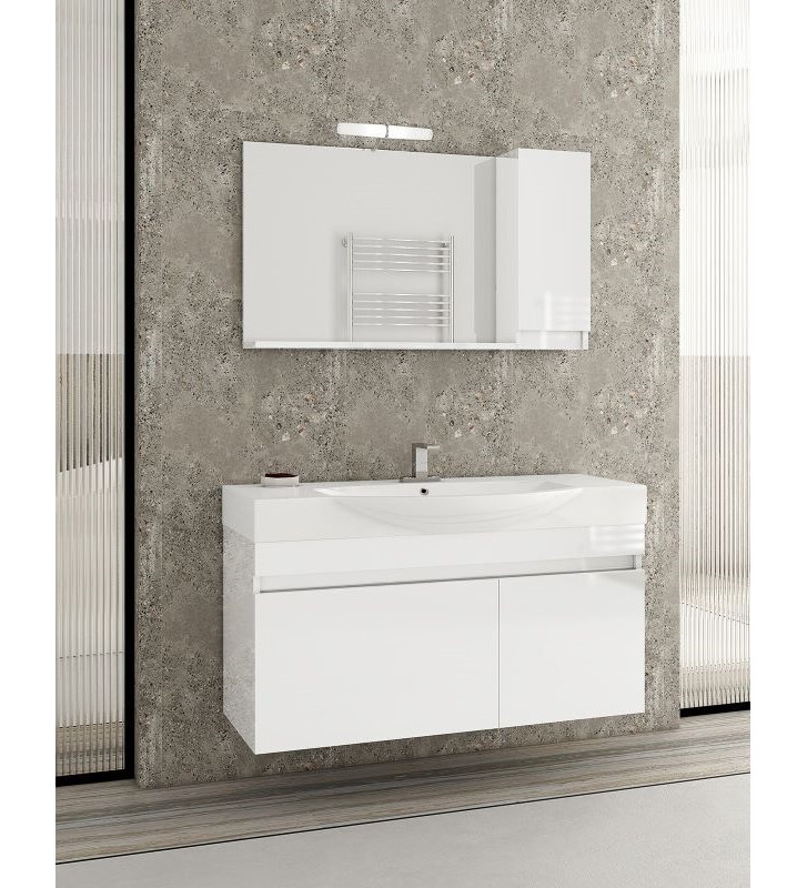 Bathroom Furniture Drop Senso 105 Hanging Furniture Stand, Washbasin, Mirror