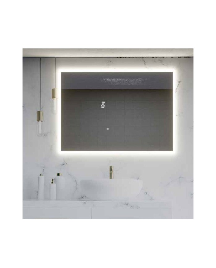 Καθρέφτης μπάνιου με κρυφό φωτισμό led Miletos Karag (60x80εκ.)