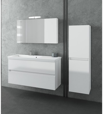 Furniture Drop Bathroom Column Drop Luxus - Senso - Instinct White White Lacquer (34 x 34 x 118)