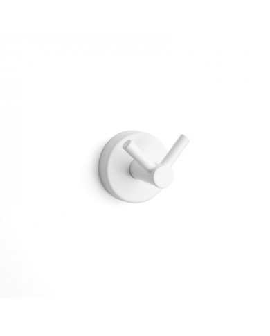 Bathroom hook double Uno 1202 66 Matt white Karag