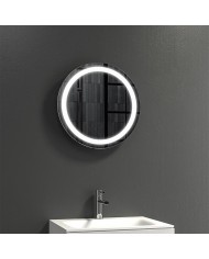 Round bathroom mirror with cabinet and led lighting PIC012 Karag (Ø53cm.)