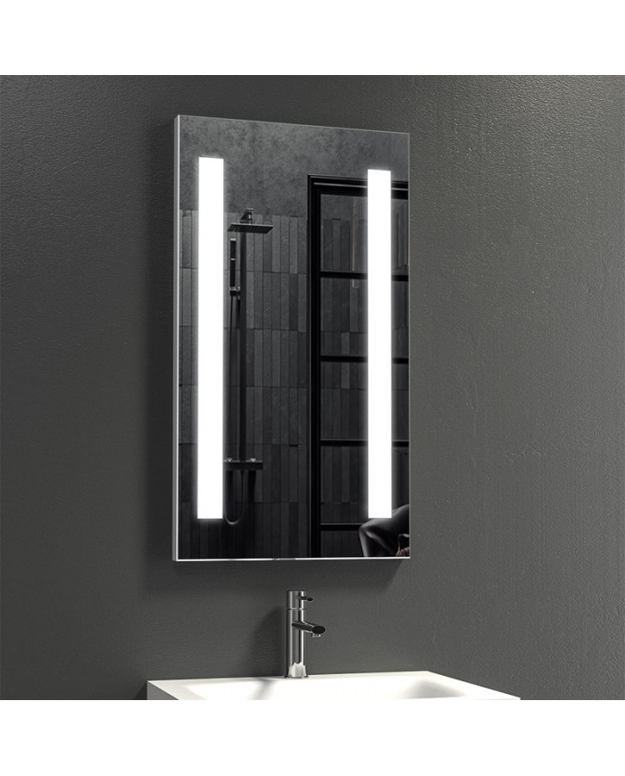 Rectangular bathroom mirror with led lighting PIC003 Karag (90x50x4cm.)