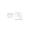 Bathroom sink with Rossa Isvea Amco Column White 60Χ50 cm