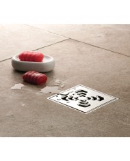Stainless Steel Floor Drain Karag Confluo Square 3 Pestan 15x15cm