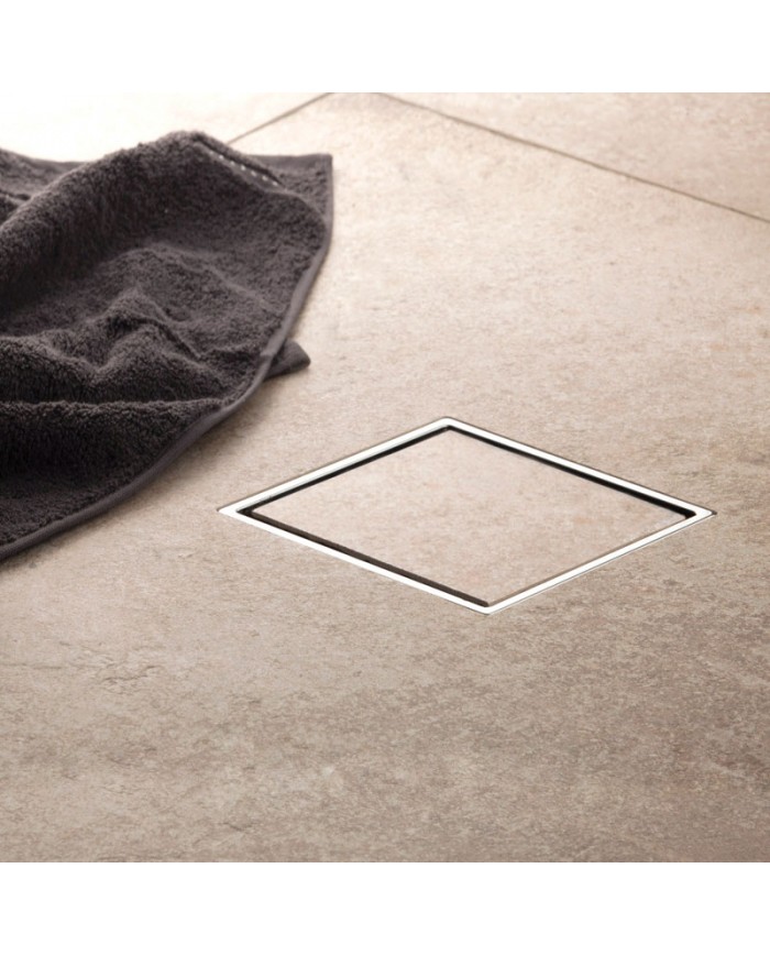 Ανοξείδωτο Σιφόνι Δαπέδου Karag Confluo Ceramic 1 Large Pestan 15x15cm