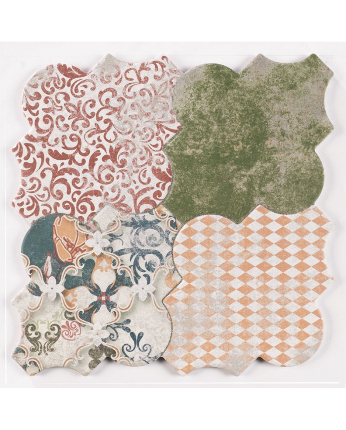 Πλακάκι Patchwork - Decor Κεραμικό Ματ Τοίχου - Δαπέδου Karag Riga 45x45cm (5206836018492)