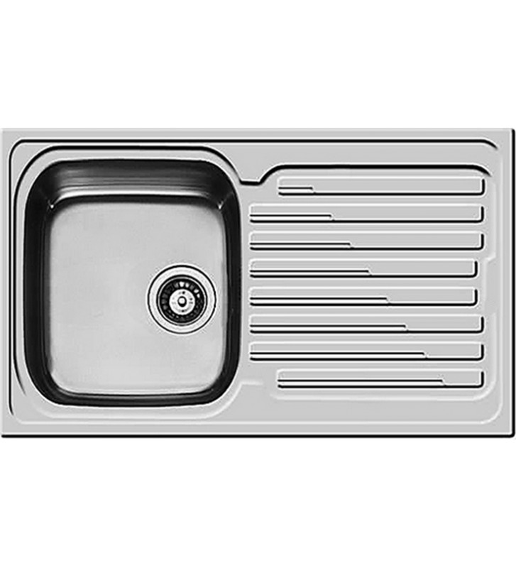Pyramis Stainless Steel Sink Amaltia 1B 1D Insert 79x50cm Inox Polished