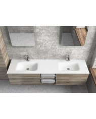 Νιπτήρας επίπλου διπλός SPACE 175v2 KARAG 175x46x16cm