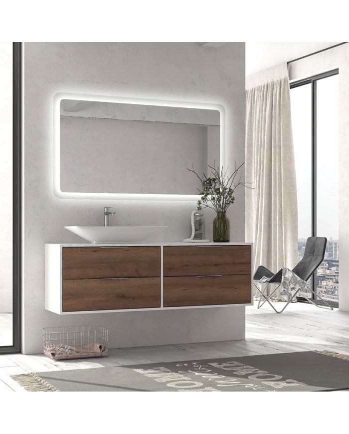 Rectangular mirror with led lighting Adel Karag (140x80x4cm.)