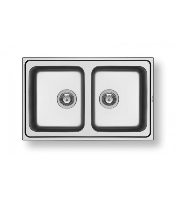 Νεροχύτης Pyramis INOX ALEA 2B  (79X50) Ένθετος Λείος 107157601