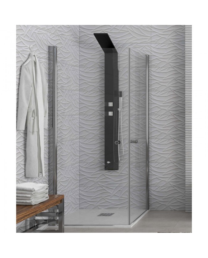 Square Cabin Karag S1 Opening Doors Transparent Glass 80x80x200cm (5206836524405)